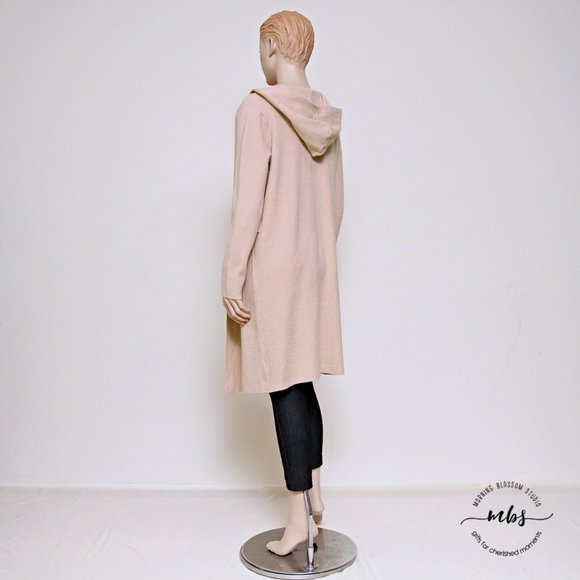 Women's Pink Hooded Cardigan - Picture 2 of 4